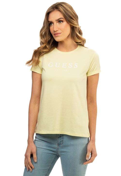 Camiseta Guess Escrita Est. 1981 Verde Claro