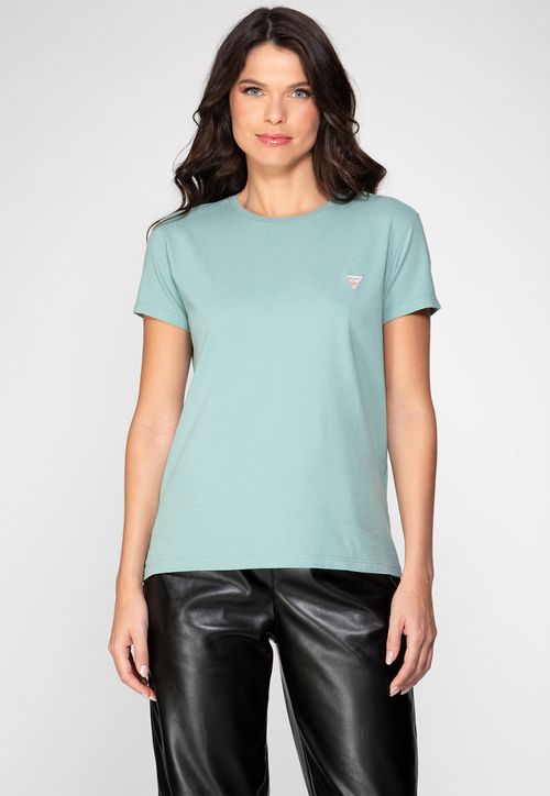Camiseta Etiqueta Guess Triangulo Verde Claro