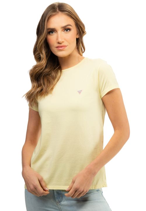 Camiseta Etiqueta Guess Triangulo Verde Claro
