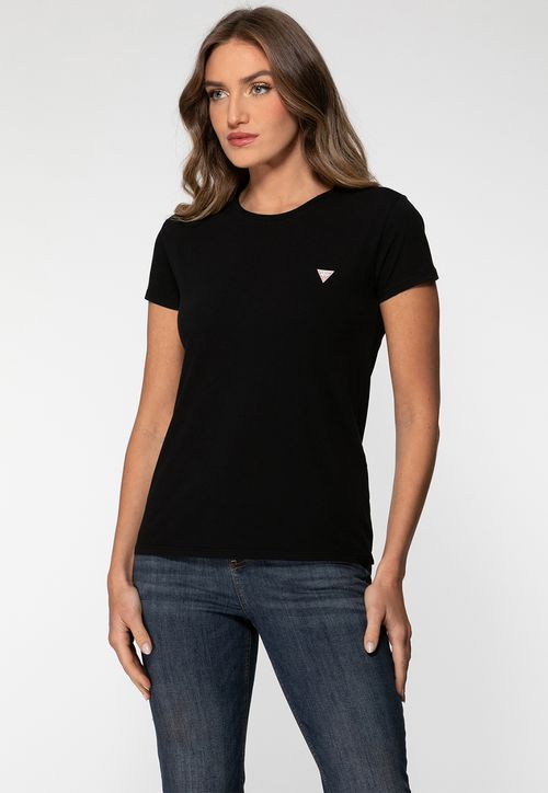 Camiseta Etiqueta Guess Triangulo Preto