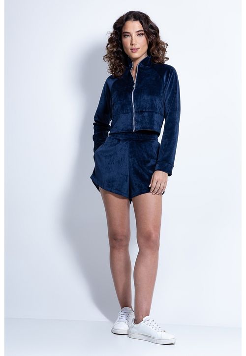 Short Plush Guess Azul Escuro