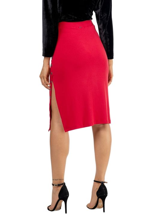 Saia Canelada Guess Vermelho