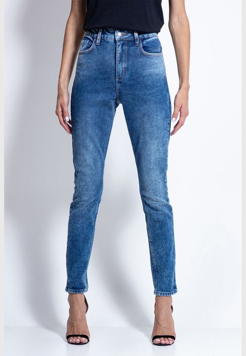 Calça Jeans Skinny Marmorizado Guess Azul
