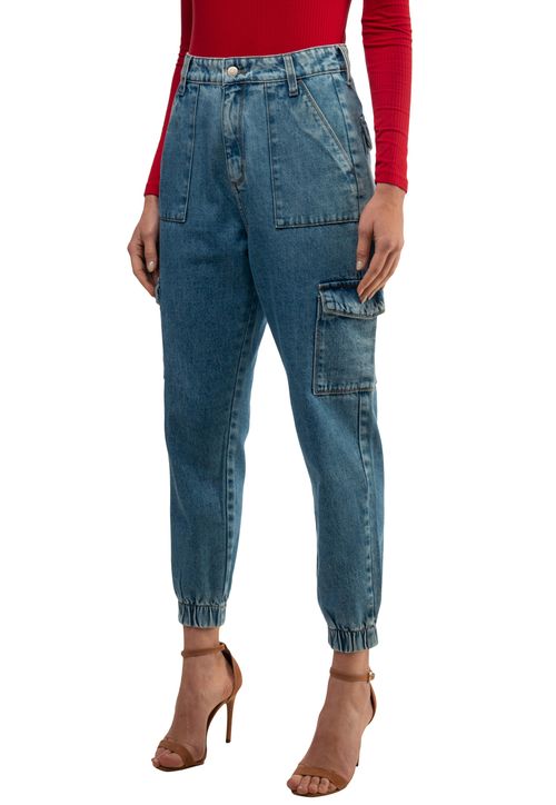 Calça Jeans Cargo Guess Azul
