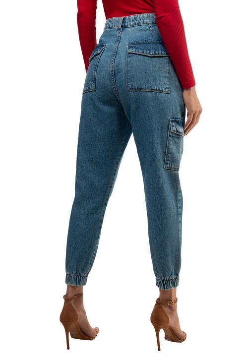 Calça Jeans Cargo Guess Azul