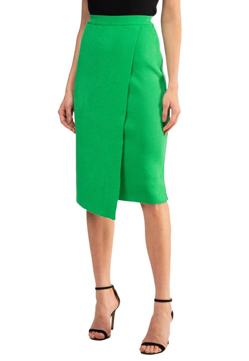 Saia Tricot Transpassada Guess Verde