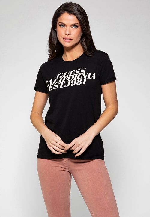 Camiseta Guess Califórnia Brilhos Preto