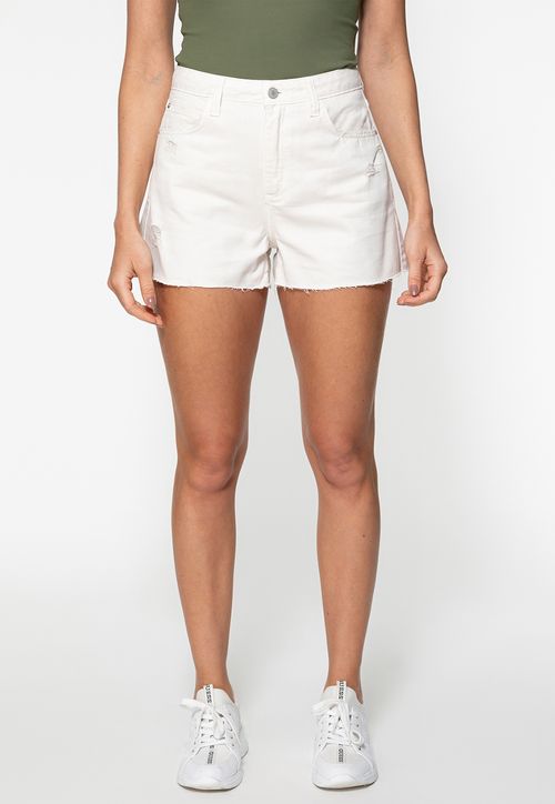 Shorts Sarja Barra Fio Guess Bege