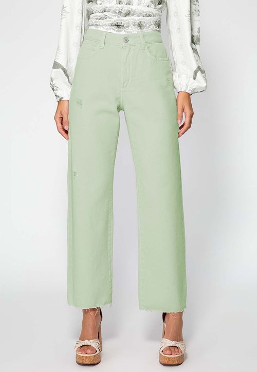 Calça Sarja Straight Leg Guess Verde Escuro