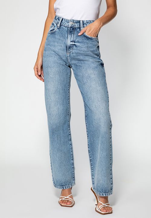 Calça Jeans Straight Leg Clara Guess Azul Claro