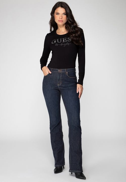 Calça Jeans Boot Cut Guess Azul Escuro
