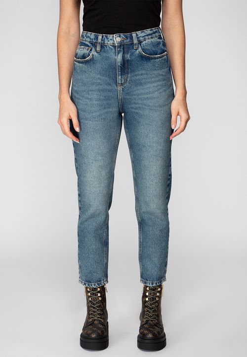 Calça Mom Jeans Guess Azul