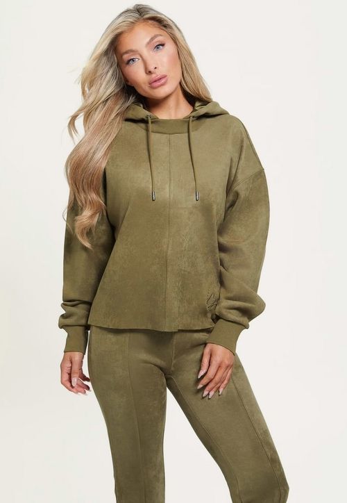 Casaco Suede Com Capuz Guess Verde Escuro