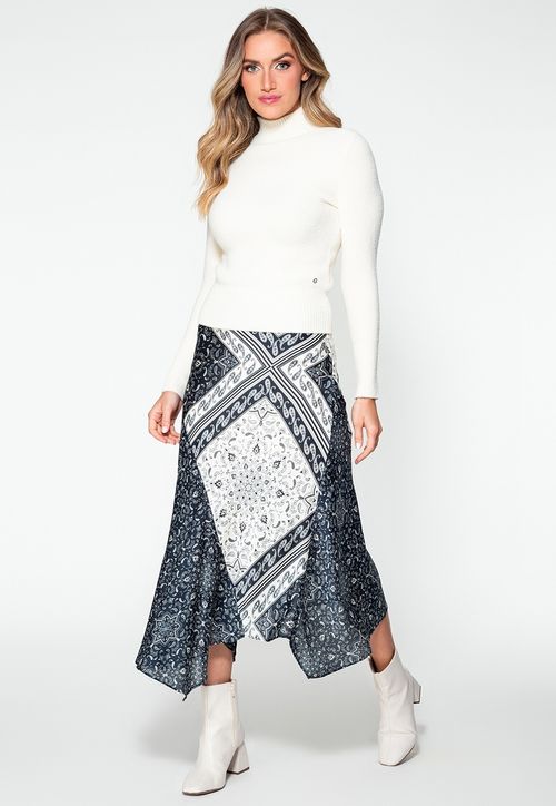 Saia Midi Assimétrica Eco Guess EST BANDANA