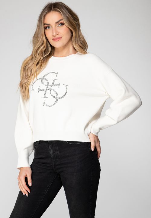 Blusa de Tricot Brilho 4g Off White