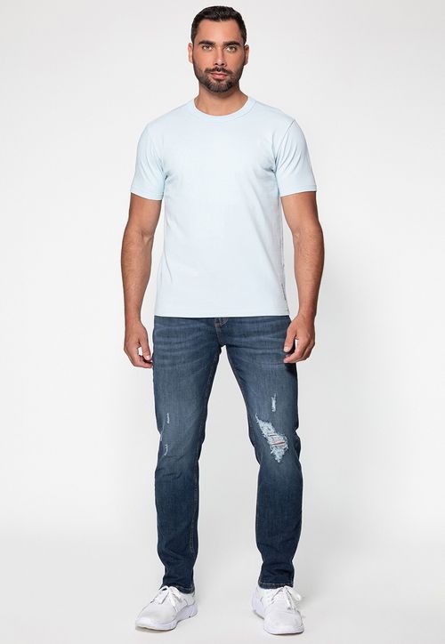Calça Jeans Slim Tapered Escura Guess Azul Escuro