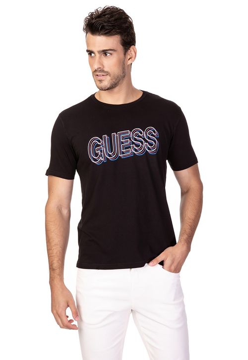 Camiseta 3d Guess Preto