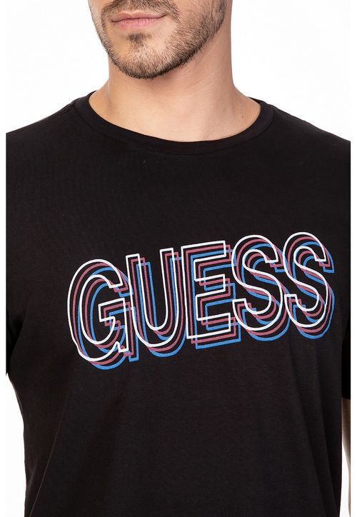 Camiseta 3d Guess Preto