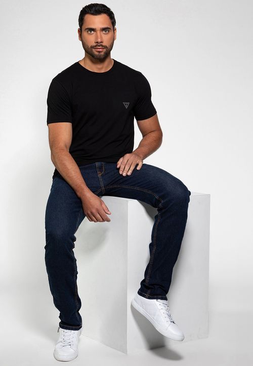 Calça Jeans Slim Guess Azul Escuro