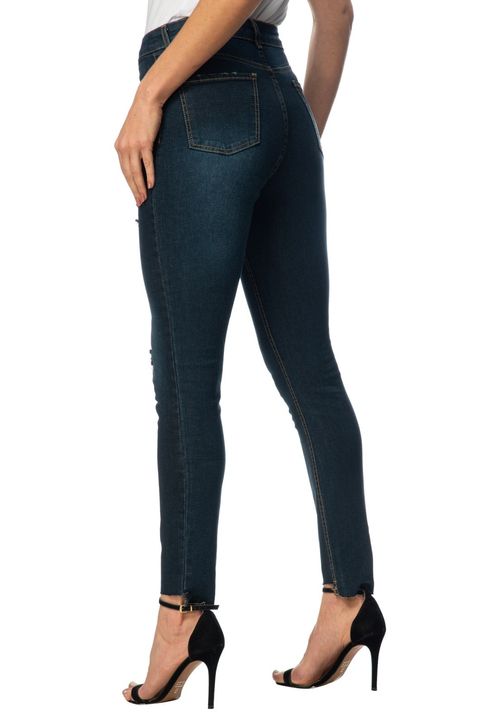 Calça Jeans 1981 Puídos Guess Azul Escuro