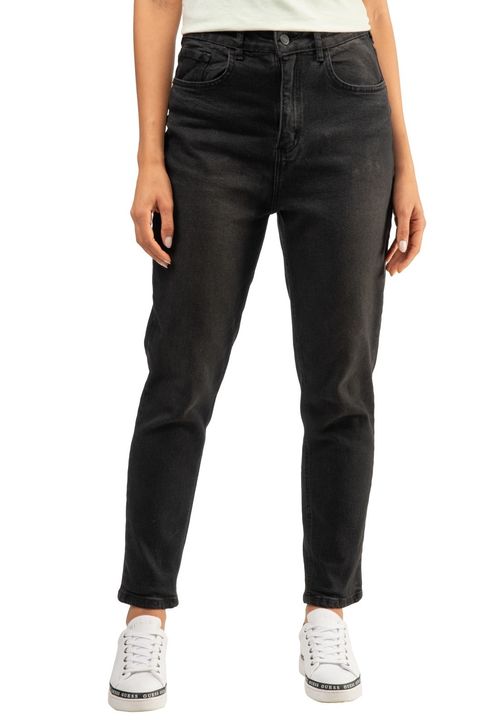 Calça Mom Jeans Guess Preto