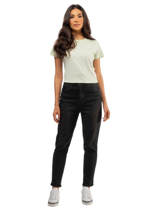 Calça Mom Jeans Guess Preto