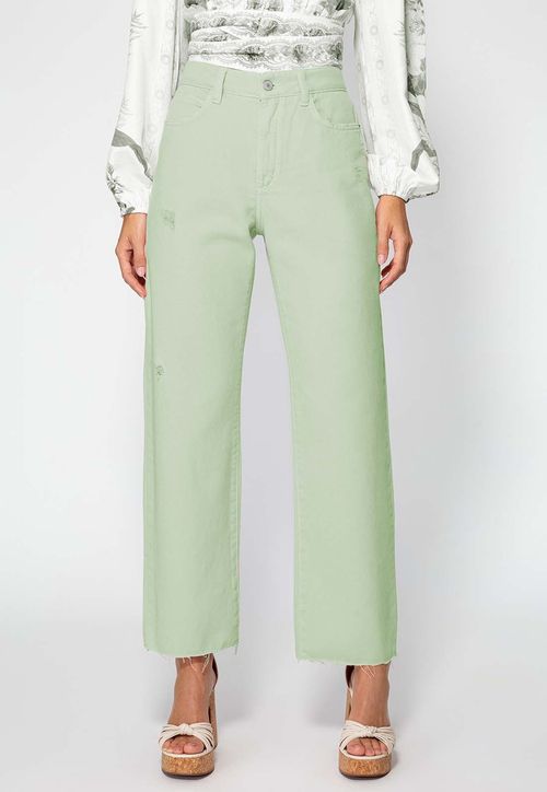 Calça Sarja Straight Leg Guess Verde Escuro