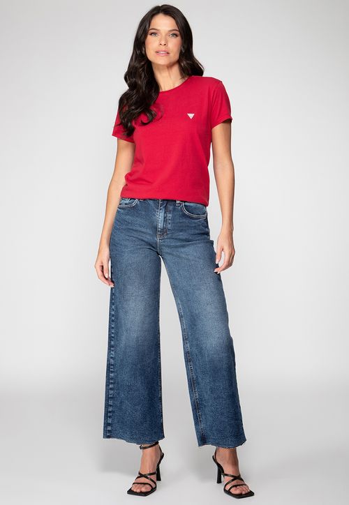 Camiseta Etiqueta Guess Triangulo Vermelho