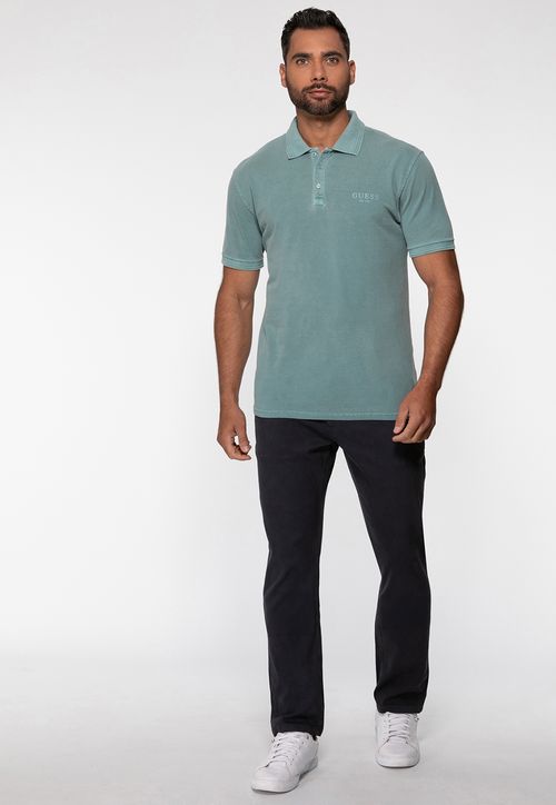 Calça Slim Canelada Cinza