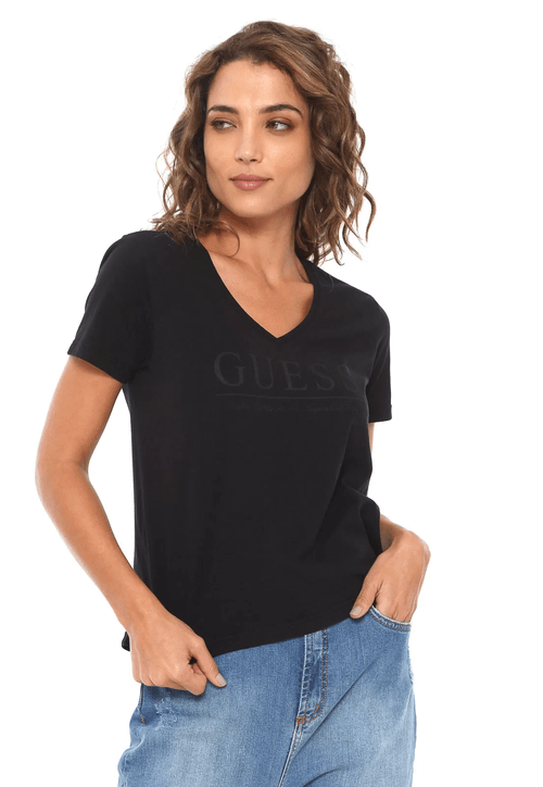 Top Manga Curta Basic Preto