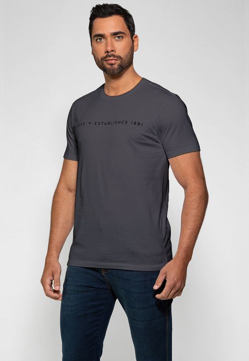 Camiseta Est 1981 Guess Cinza