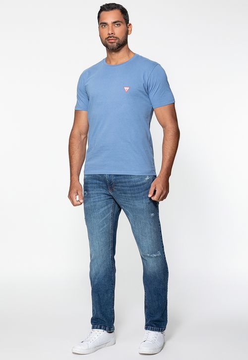 Camiseta Guess Triangulo Original Pq Azul
