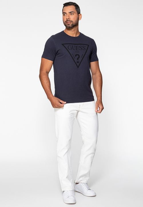 Calça Sarja Guess Slim Tapered Branco