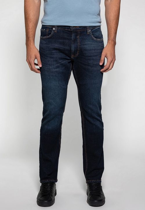 Calça Jeans Slim Straight Guess Azul Escuro