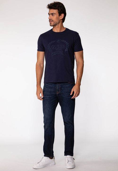 Camiseta Bordado Guess Azul Marinho
