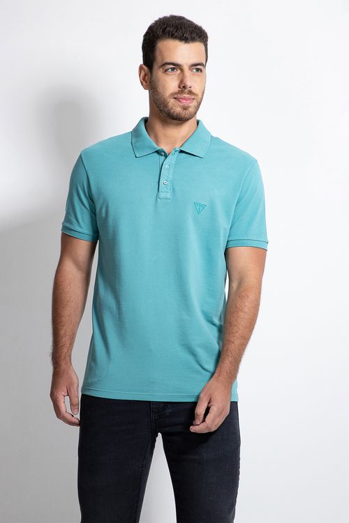 Camisa Polo Guess Basic Verde Claro