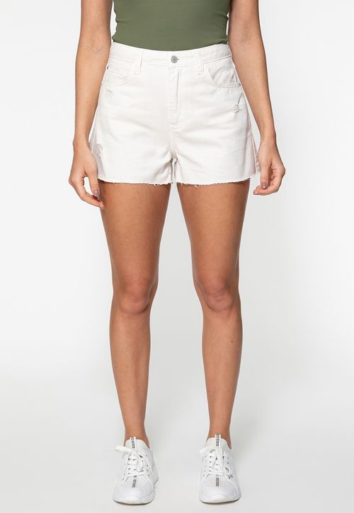 Shorts Sarja Barra Fio Guess Bege