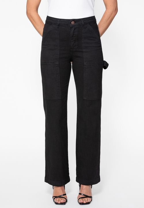 Calça de Sarja Reta Preto