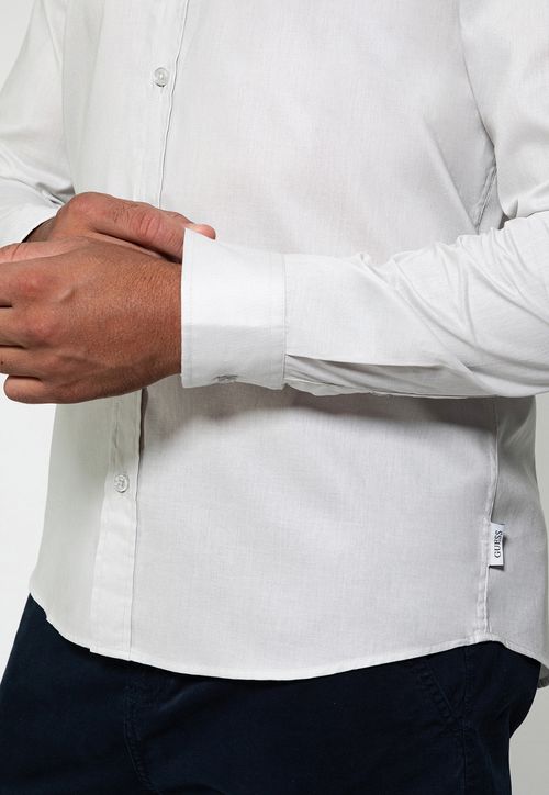 Camisa Social Basica M/l Branco