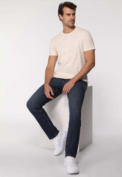 Calça Jeans Slim Straight Azul Escuro