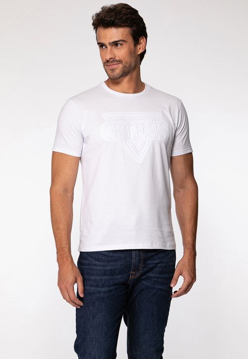 Camiseta Logo Embossed Branco