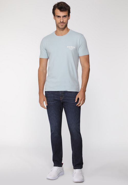 Camiseta Est 1981 Guess Azul Claro