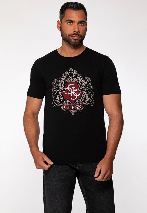 Camiseta Brasão 4g Desgastado Preto