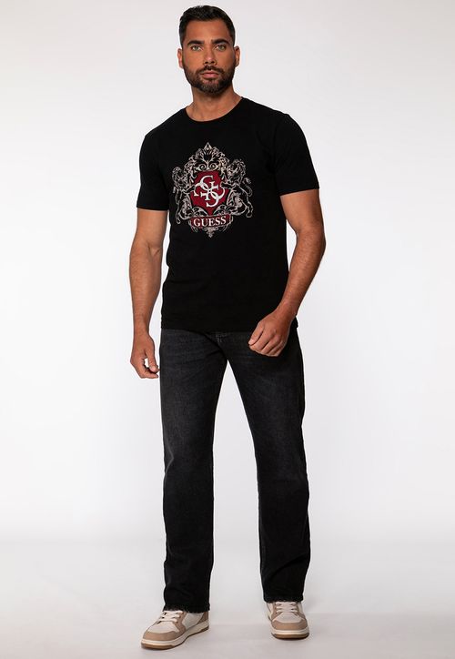 Camiseta Brasão 4g Desgastado Preto