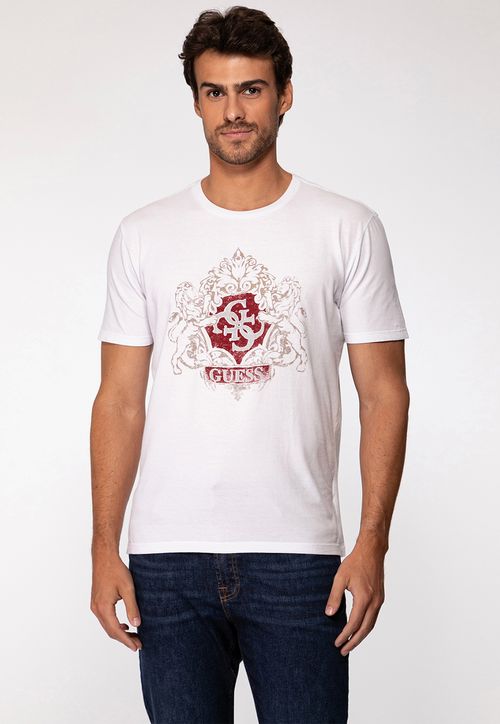 Camiseta Brasão 4g Desgastado Branco