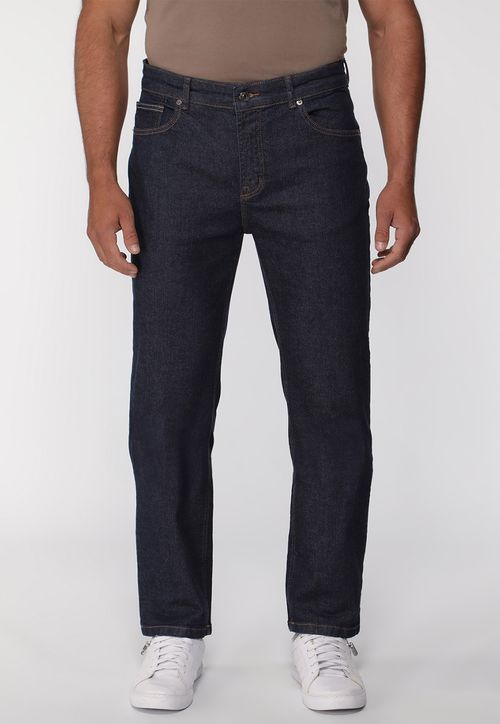 Calça Jeans Regular Straight Azul Escuro