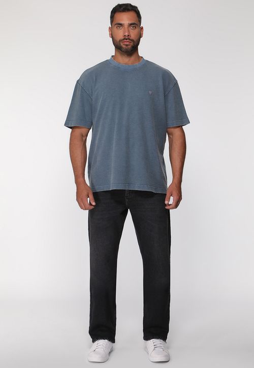 Camiseta Eco Tinturada Azul Escuro