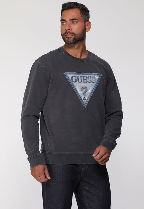 Blusa de Moletom Eco Logo Denim Grafite
