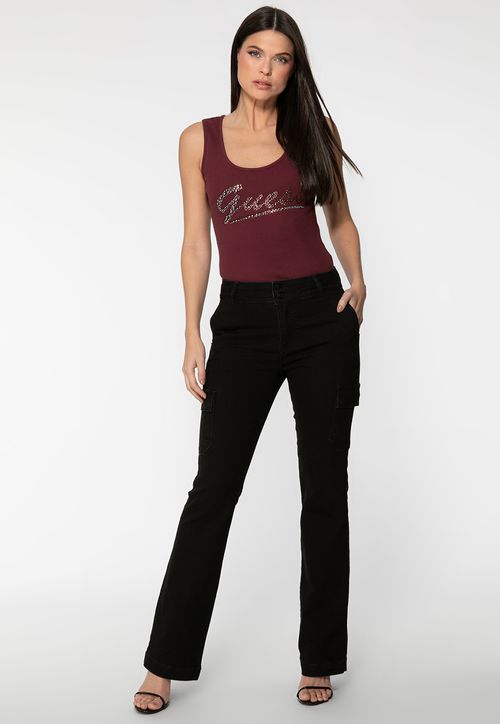 Calça Jeans Guess Cargo Preto