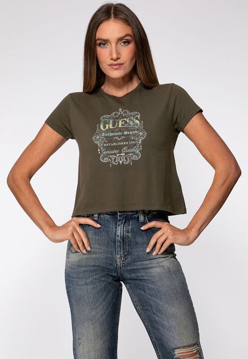 Camiseta Authentic Brand Hot Fix Verde Oliva